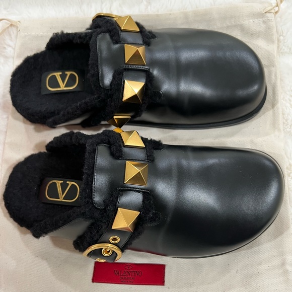 VALENTINO GARAVANI Roman Stud SABOT Mule Slides SIZE 38 EU or Women’s 8 US - Picture 3 of 14
